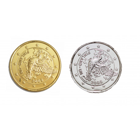 2 euros Finlande 2005 Nations dorée+argentée