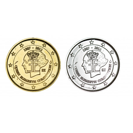 2 euros Belgique 2012 Reine Elisabeth dorée+argentée