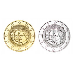 2 euros Luxembourg 2011 Ducs dorée+argentée