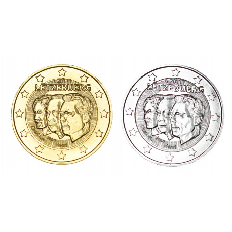 2 euros Luxembourg 2011 Ducs dorée+argentée