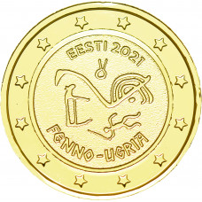 Estonie 2021 Peuples dorée à l'or fin 24 carats - 2€ commémorative