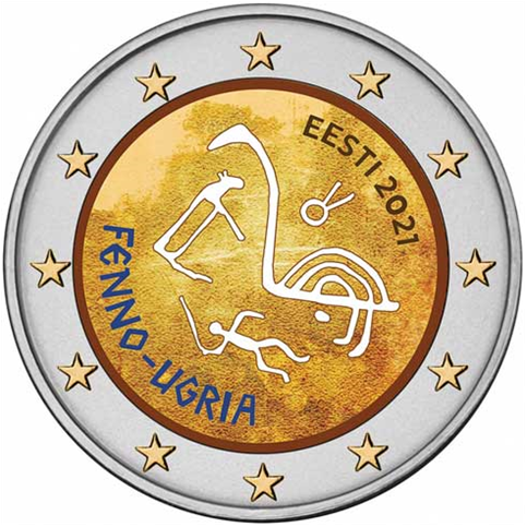 Estonie 2021 Peuples Finno - 2 euro commémorative en couleur