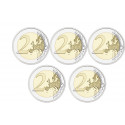 Allemagne 2012, les 5 ateliers Bayern - 2 euro commémoratives Allemagne 2012, les 5 ateliers Bayern - 2 euro commémoratives