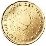 Pays Bas 20 Cents  Bas 1999