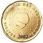 Pays Bas 20 Cents  Bas 2002