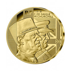 Monnaie de Paris -50 euros Or  – Couples binationaux De Gaulle & Churchill