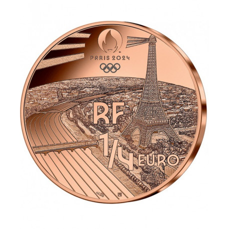 France 2021 -PARIS 2024 JO - 1/4€ BU SPORTS Natation