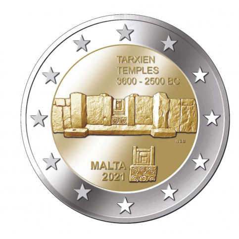 Malte 2021 - 2 euro commémorative Temple Tarxien