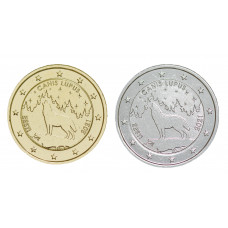 2 euros Estonie 2021 Loup dorée+argentée