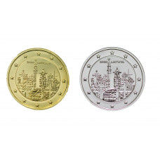 2 euros Lituanie 2020 croix dorée+argentée