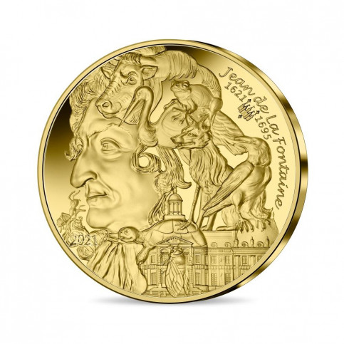 Monnaie de Paris 2021- 5€ OR 999‰ Jean de la Fontaine
