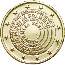 Slovénie 2021 Musée - 2 euro dorée à l'or fin 24 carats