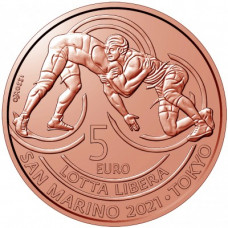 Saint Marin 2021 Jeux Olympiques - 5 euros cuivre BU