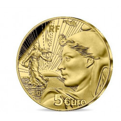 FRANCE 2022- 5€ Semeuse Or -20 ans de l'euro