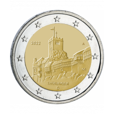 Allemagne 2022 - 2 euro commémorative Thüringen - CHÂTEAU DE LA WARTBOURG