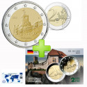 2 euros Allemagne 2022 + carte commémorative Thüringen - CHÂTEAU DE LA WARTBOURG