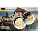 Collection complète: 2 euros Allemagne 2022 x 5 ateliers + carte commémorative Thüringen - CHÂTEAU DE LA WARTBOURG