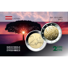 Lettonie 2022 Banque - Carte commémorative