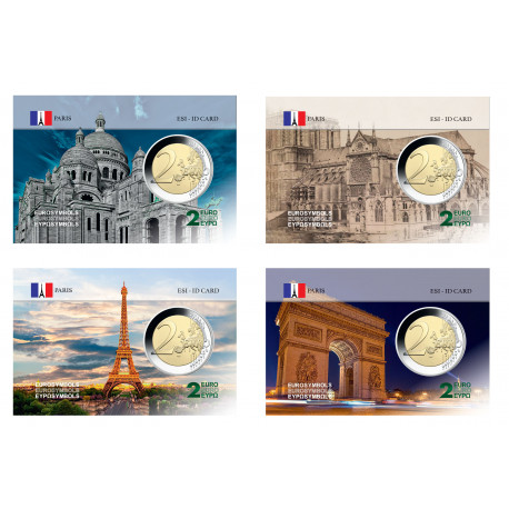 Paris série complète - Carte commémorative