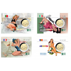 Pin Up série complète - Carte commémorative