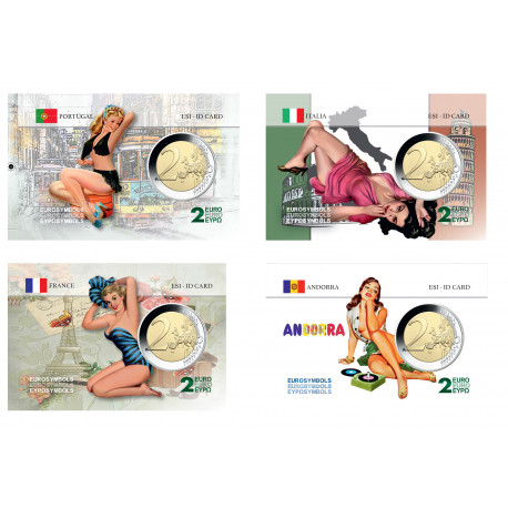 Pin Up série complète - Carte commémorative