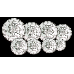 Série euros complète Lituanie - argentée