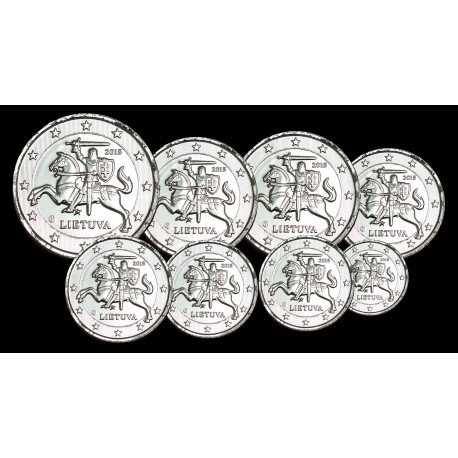 Série euros complète Lituanie - argentée
