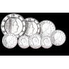 Série euros complète Luxembourg - argentée