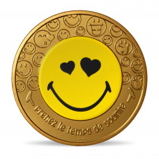 FRANCE 2022- Mini médaille colorisé 2 - Jeunesse les 50 ans de Smiley