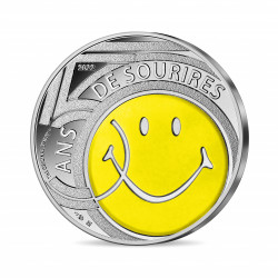 Monnaie de Paris 2022- 10€ ARGENT SMILEY colorisée