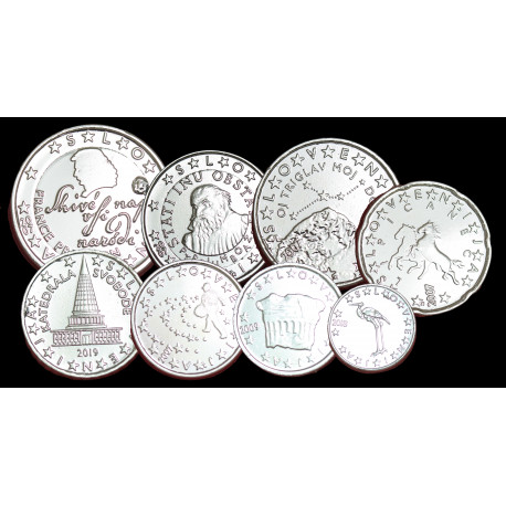 Série euros complète Slovénie - argentée