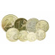 Série euros complète Italie - dorée OR