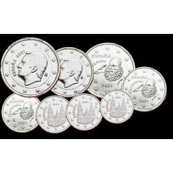 Série euros complète Espagne - argentée
