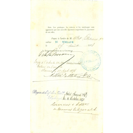 RARE billet de France 19e siècle