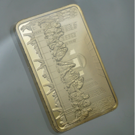 Dernier repas des Apotres - Lingot doré or fin 24 carats