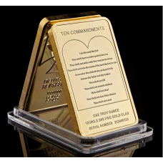 10 commandements - Lingot doré or fin 24 carats