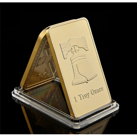 Cloche de la liberté - Lingot doré or fin 24 carats