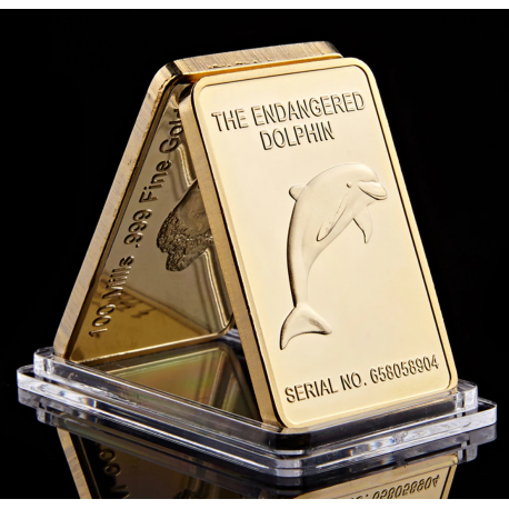 Dauphin - Lingot doré or fin 24 carats