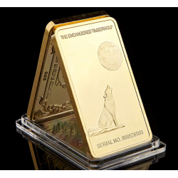 Loup - Lingot doré or fin 24 carats