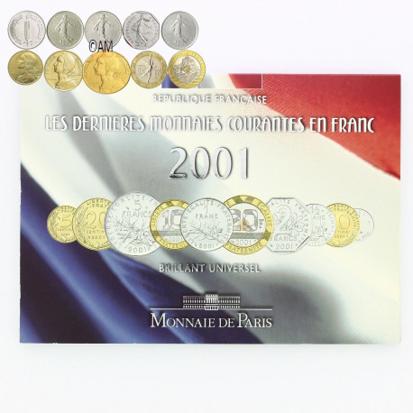 France 2001 - Dernier Coffret BU Francs
