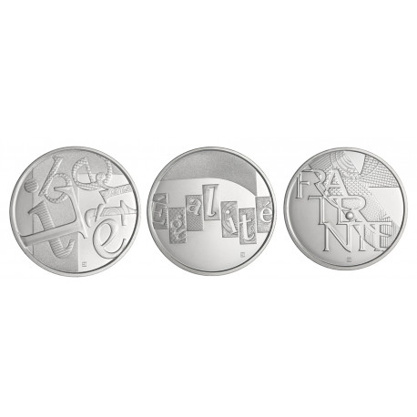 Série France 2013 - 5 euros Argent Les valeurs de la République