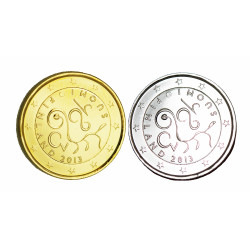 2 euro Finlande 2013 dorée Or + Normale