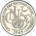 Cinq Francs Cinquantenaire de l'ONU
