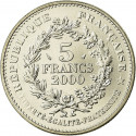 5 Francs 2000 Marianne de Chapelain