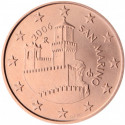 Saint Marin - 1, 2 et 5 centimes Saint Marin + 1 carte Officielle ESI