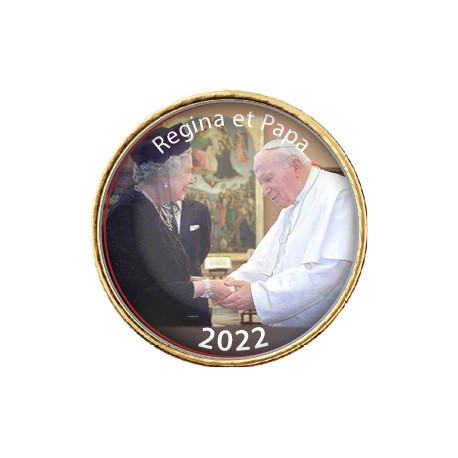Pape Jean Paul II et la Reine Elisabeth 2022 - 50 cents commémoratif