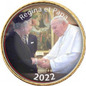 Pape Jean Paul II et la Reine Elisabeth 2022 - 50 cents commémoratif