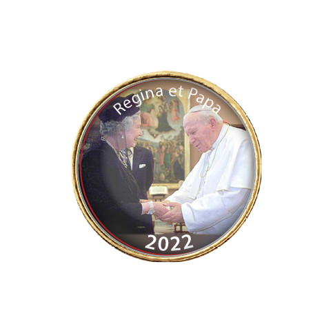 Pape Jean Paul II et la Reine Elisabeth 2022 - 50 cents commémoratif