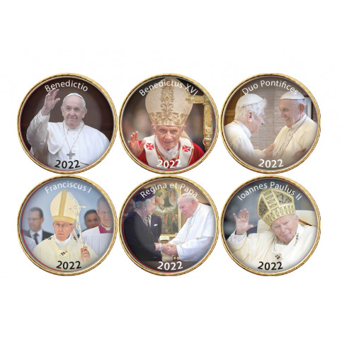 Série complète Papes 2022 - 50 cents commémoratifs