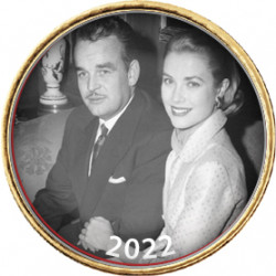 Monaco - 50 cents - Rainier et Grace Kelly 2022 commémorative